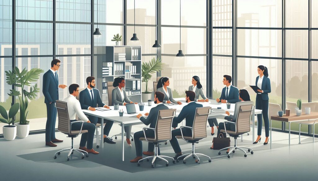 Human Resource Management career guide showing HR professionals and employees in a modern workplace