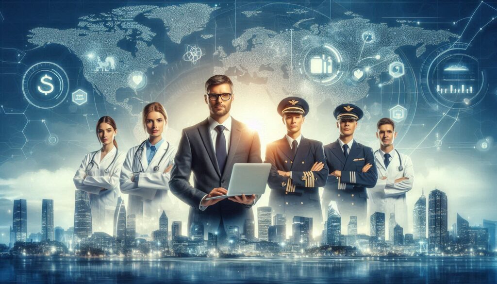 High paying careers in the world including technology, healthcare, finance, and aviation professionals