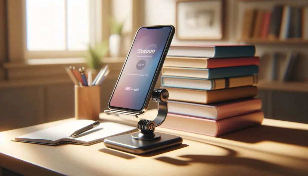 adjustable mobile stand for video learning and online classes