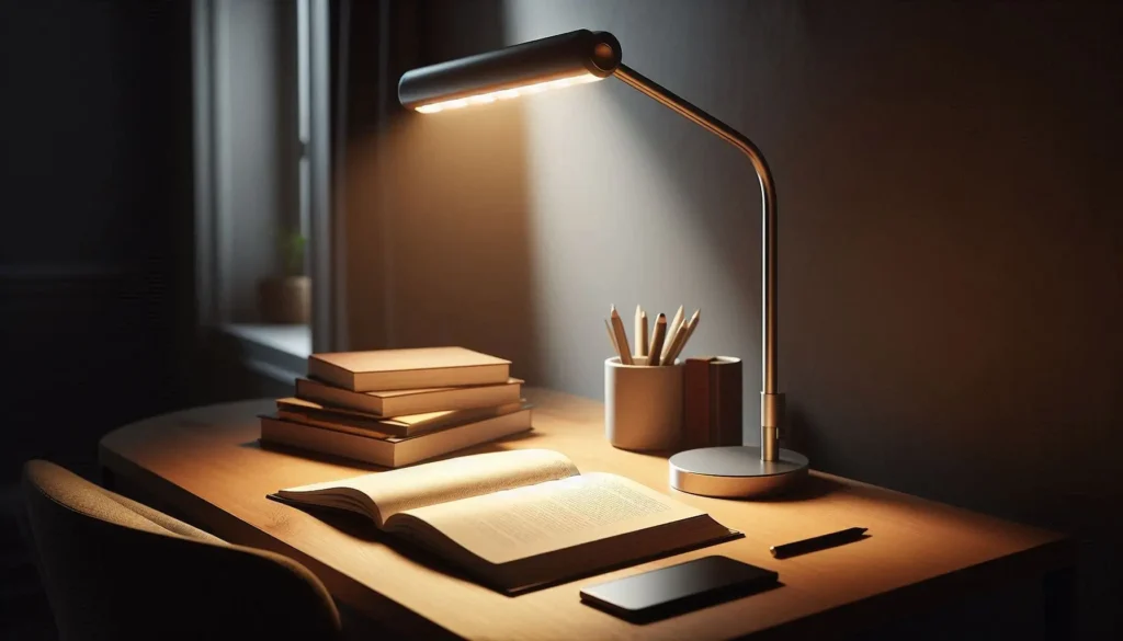 LED study lamp for night study and eye comfort for students