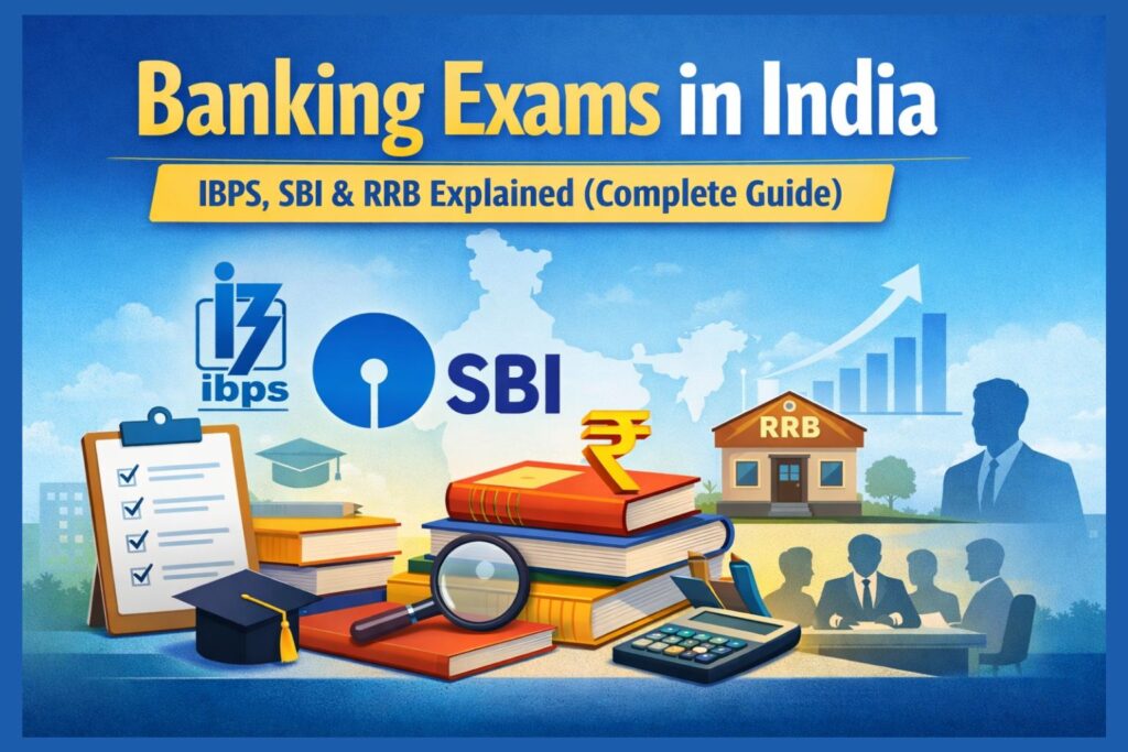 Banking exams in India including IBPS, SBI, and RRB explained