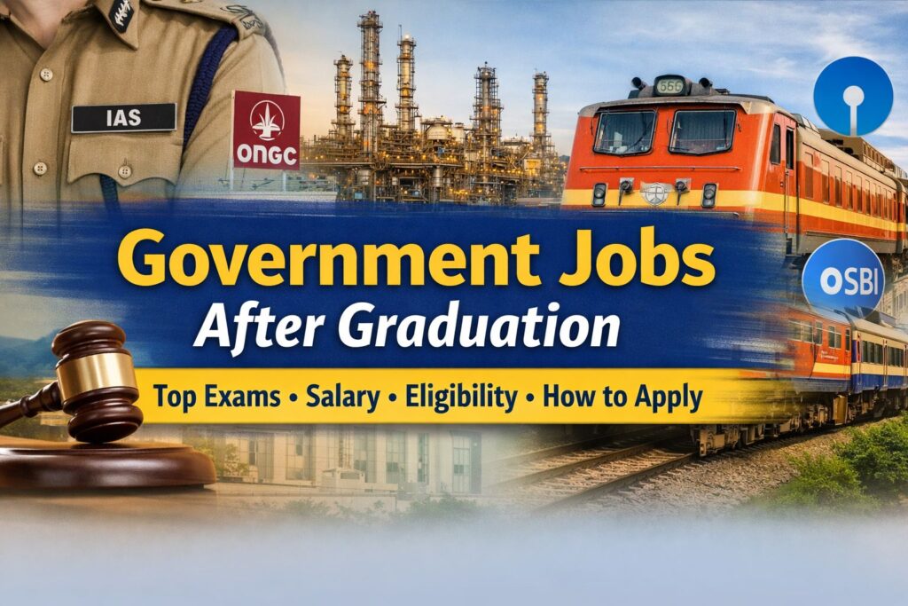 Government jobs after graduation in India including exams salary eligibility and application process guide