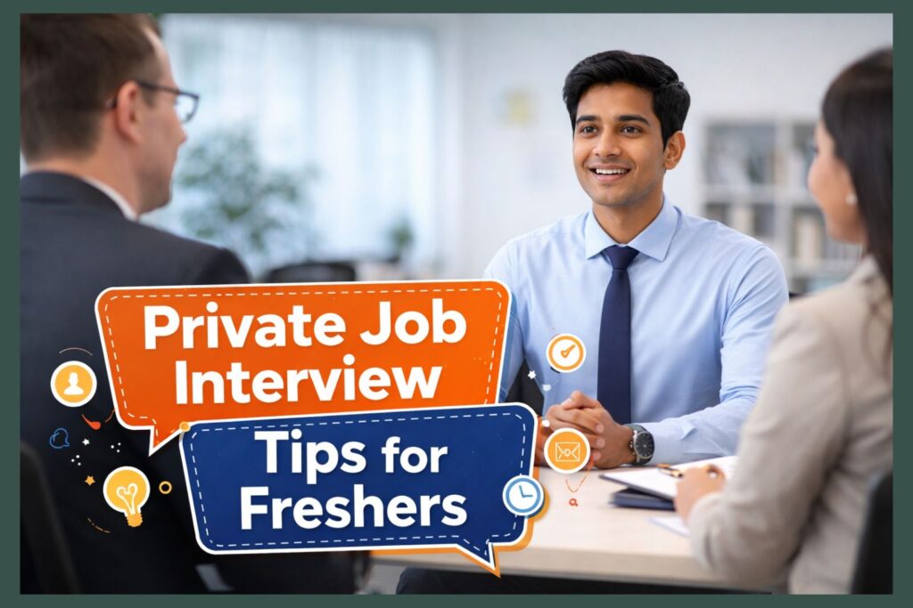 Private job interview tips for freshers preparing for a job interview